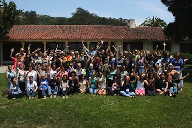 Summer Institute attendees engaging in a silly picture.