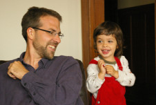 The author with his son, Liko.
