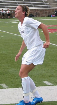 Abby Wambach at a Washington Freedom exhibition game in 2004.