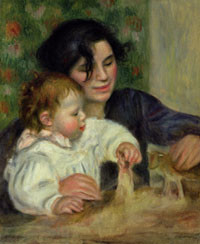 “Gabrielle and Jean” by Pierre-Auguste Renoir. Ellen Dissanayake traces the origin of the arts to the mother-infant bond.