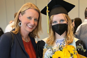 The author and her daughter at high school graduation.