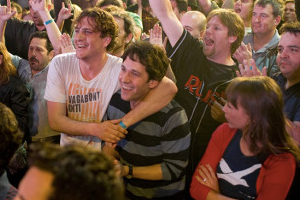 Bromances like that between Jason Segel and Paul Rudd in the 2009 movie <em>I Love You, Man</em>, are often pitted against romantic relationships like that between Rudd and love interest Rashida Jones, right.