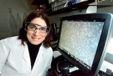 Daniela Kaufer in the lab. 
