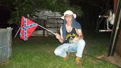 One of many images circulating on the Internet of Charleston killer Dylann Roof with a Confederate flag.