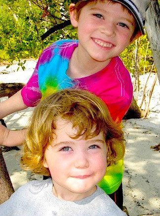 Owen (5) and Annika (3) on a rare trip to Florida
