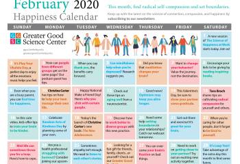 Your Happiness Calendar for February 2020