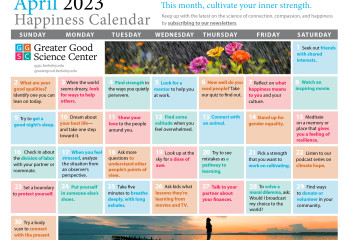 Your Happiness Calendar for April 2023