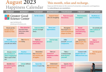 Your Happiness Calendar for August 2023