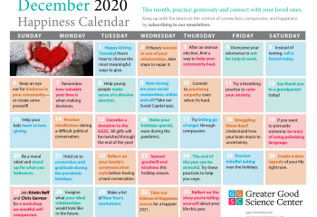 Your Happiness Calendar for December 2020