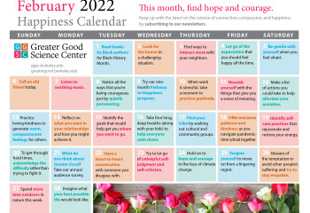Your Happiness Calendar for February 2022