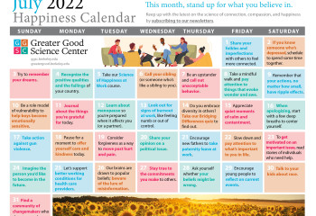 Your Happiness Calendar for July 2022