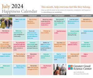 Keep Up with Our Happiness Calendar!