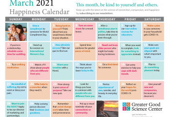 Your Happiness Calendar for March 2021