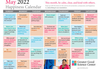 Your Happiness Calendar for May 2022