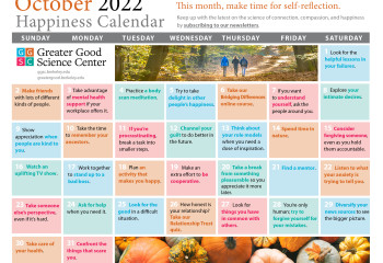 Your Happiness Calendar for October 2022