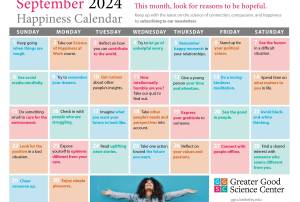 Your Happiness Calendar for September 2024