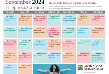 Your Happiness Calendar for September 2024