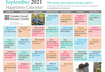 Your Happiness Calendar for September 2021