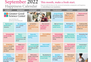 Your Happiness Calendar for September 2022