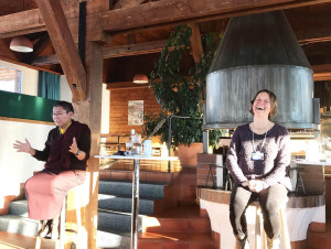Emiliana Simon-Thomas and Tsoknyi Rinpoche teach at Davos.