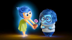Picture of the characters Joy and Sadness from the Pixar film Inside Out