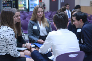 JSA students gather for a discussion.