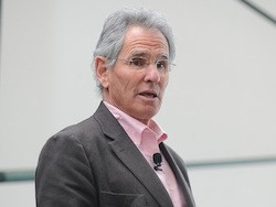 The Greater Good Science Center also popularizes the science of a meaningful life through conferences and seminars that feature researchers like <a href=“http://greatergood.berkeley.edu/author/jon_kabat-zinn”>Jon Kabat-Zinn</a>, here speaking at the “Practicing Mindfulness and Compassion” conference in March.