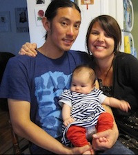 Leilani Clark with her husband Jacques and their baby, Gabriela. Next year, Leilani plans to go back to work full-time while Jacques becomes primary caregiver.