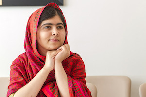 Malala Yousafzai, who stood up against the Taliban for women’s education