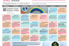 Your Greater Good Calendar for May 2020