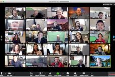 Screenshot of zoom video meeting.