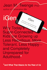 Read <a href=“https://greatergood.berkeley.edu/article/item/how_teens_today_are_different_from_past_generations”>our review</a> of <em>iGen</em>.
