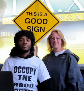 Cross-generational solidarity in Occupy Detroit, 2011.