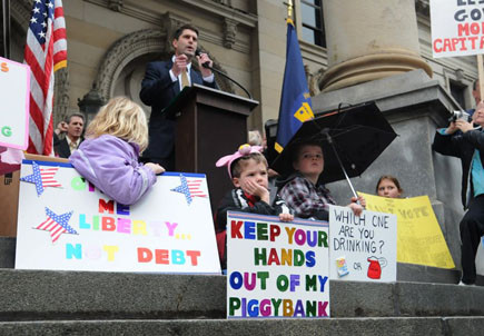 A Tea Party protest in Washington State.