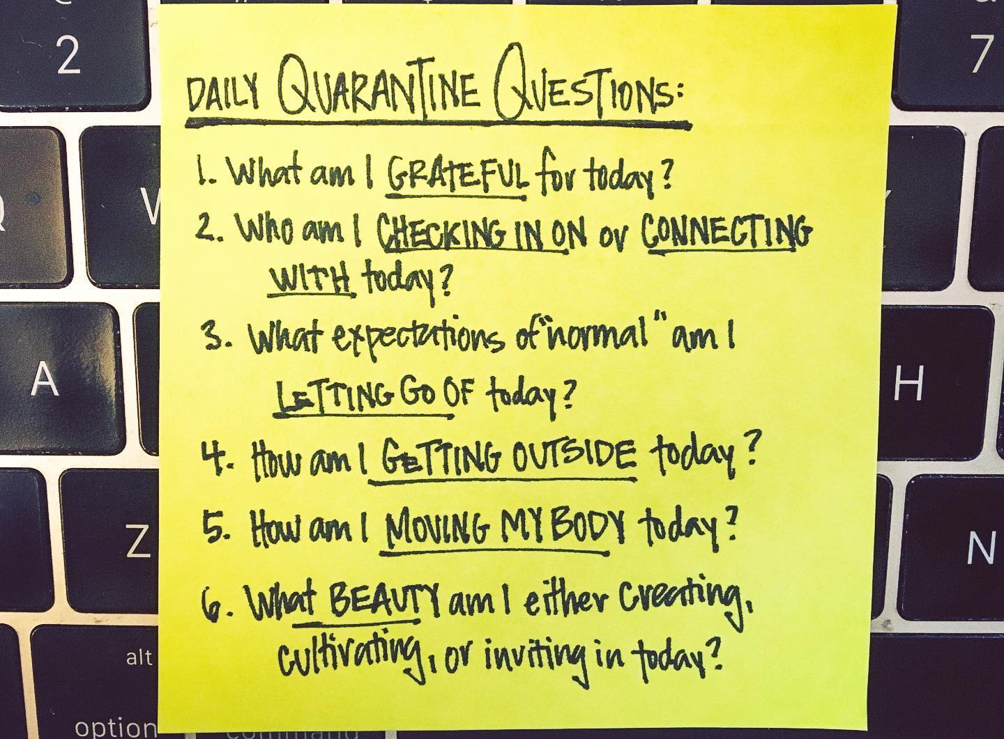 Six Daily Questions to Ask Yourself in Quarantine