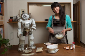 Dr. Lim with one of her robots