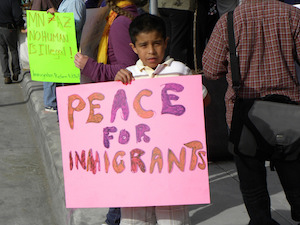 Protest against Arizona immigrant law SB 1070, back in 2010