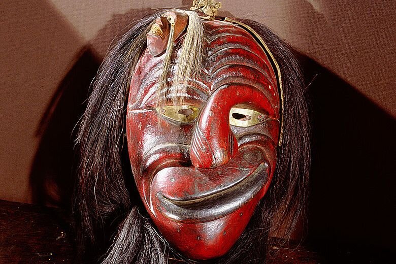 The masks of the Iroquois False Face Society were used in healing rituals. Credit: Werner Forman / Getty Image
